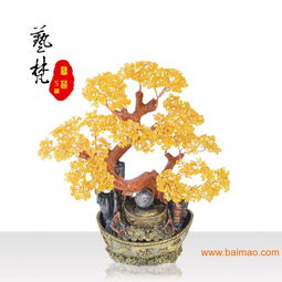 天然水晶樹脂工藝品 招財樹龍鳳水，家居裝飾與財富風(fēng)水的完美融合
